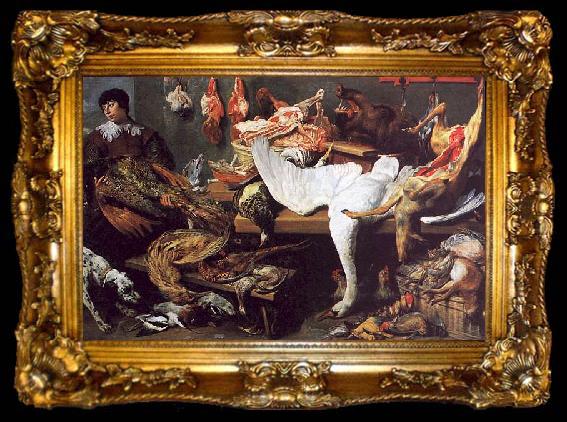 framed  Frans Snyders A Game Stall, ta009-2